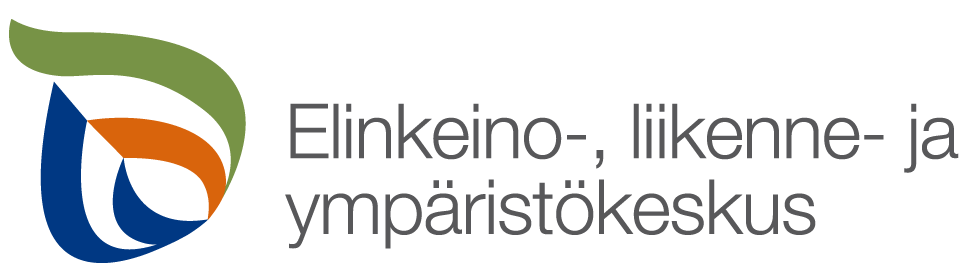 Elinkeino, liikenne- ja ympäristökeskuksen logo.