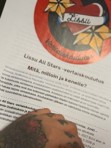 Lissu All Stars peer mentor training leaflet.